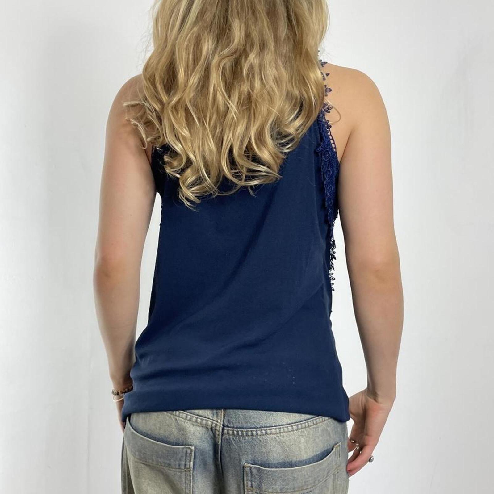Vintage blue embroided and sequined top