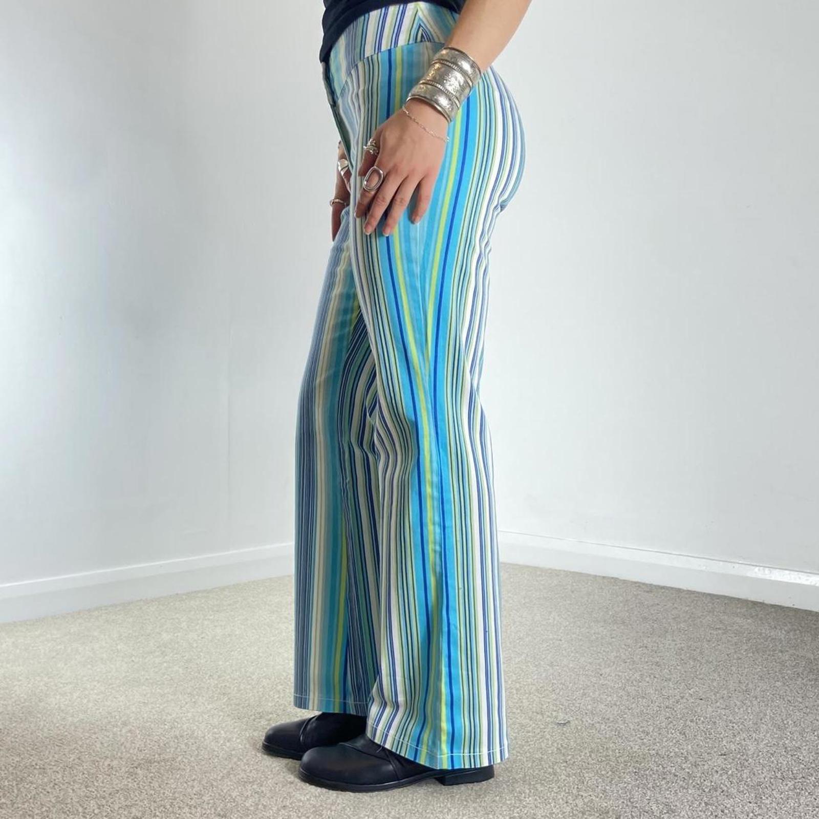 retro blue pinstriped trousers!