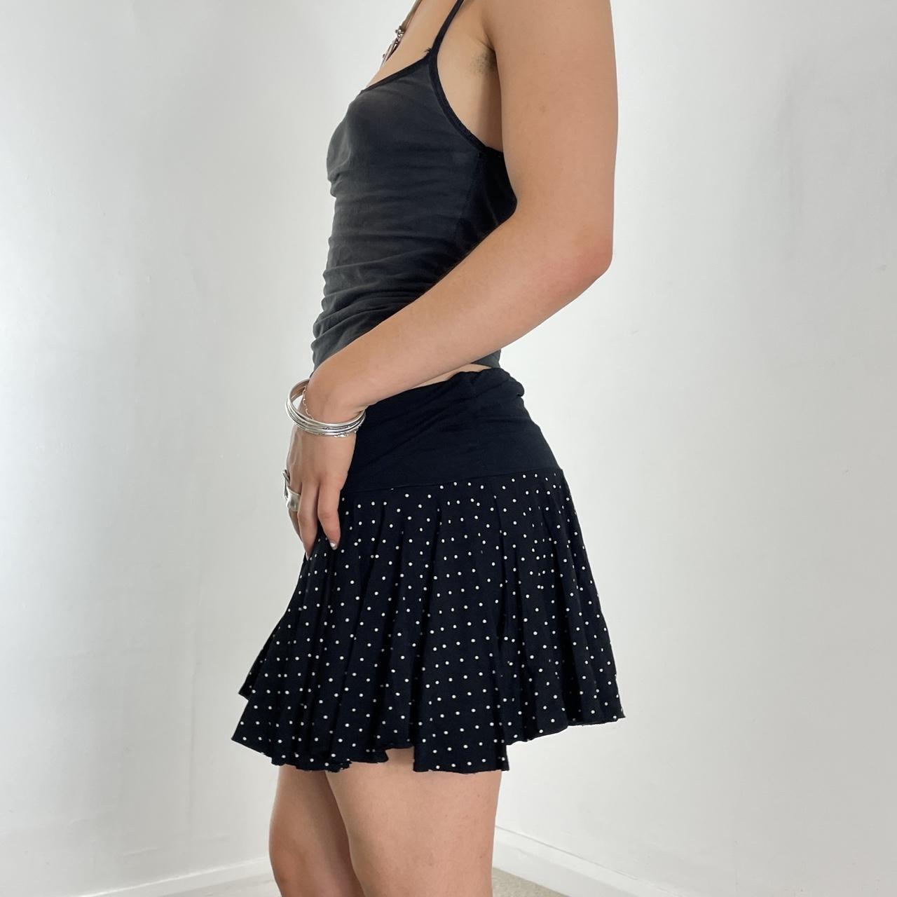 Y2K Polka dotted flowy mini skirt