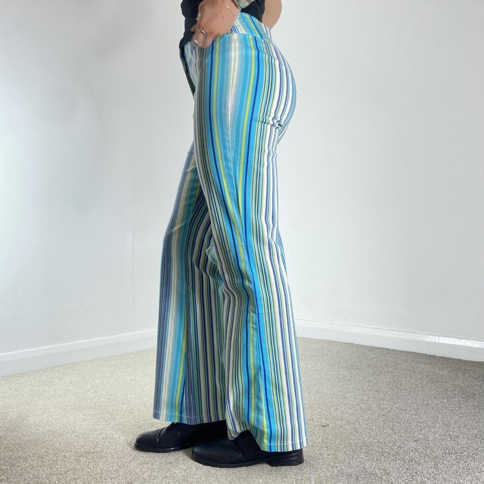 retro blue pinstriped trousers!