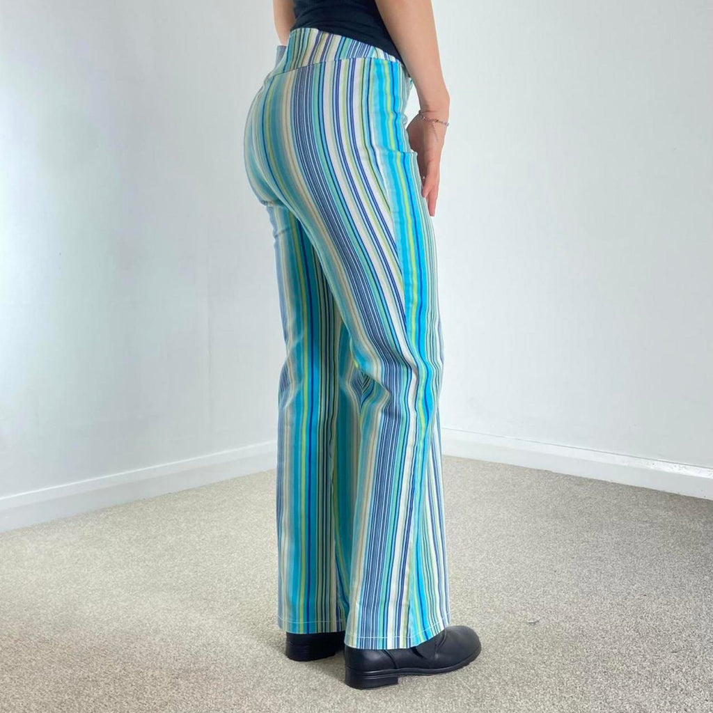 retro blue pinstriped trousers!
