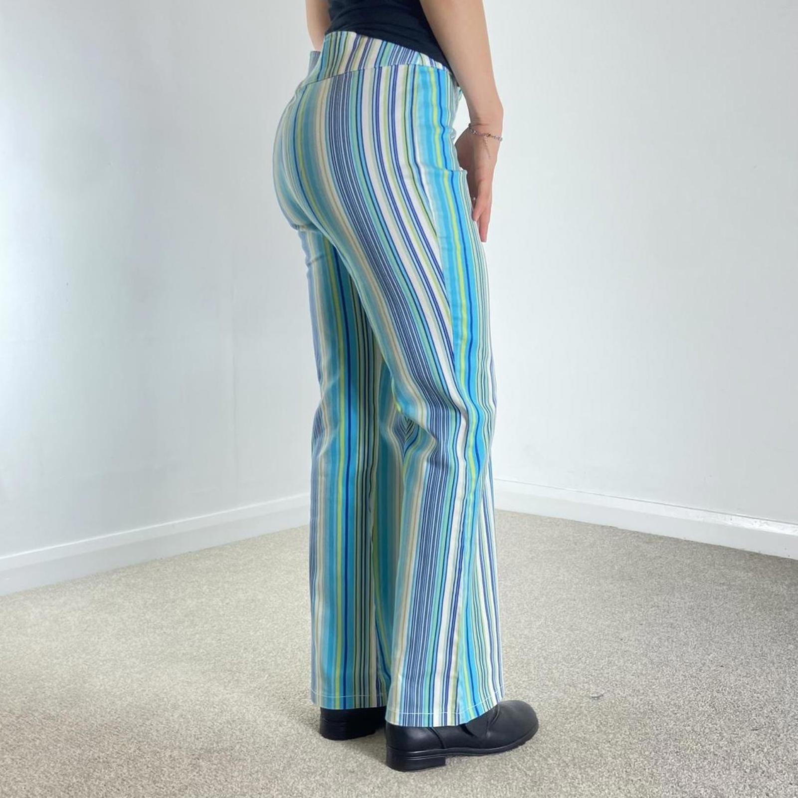 retro blue pinstriped trousers!