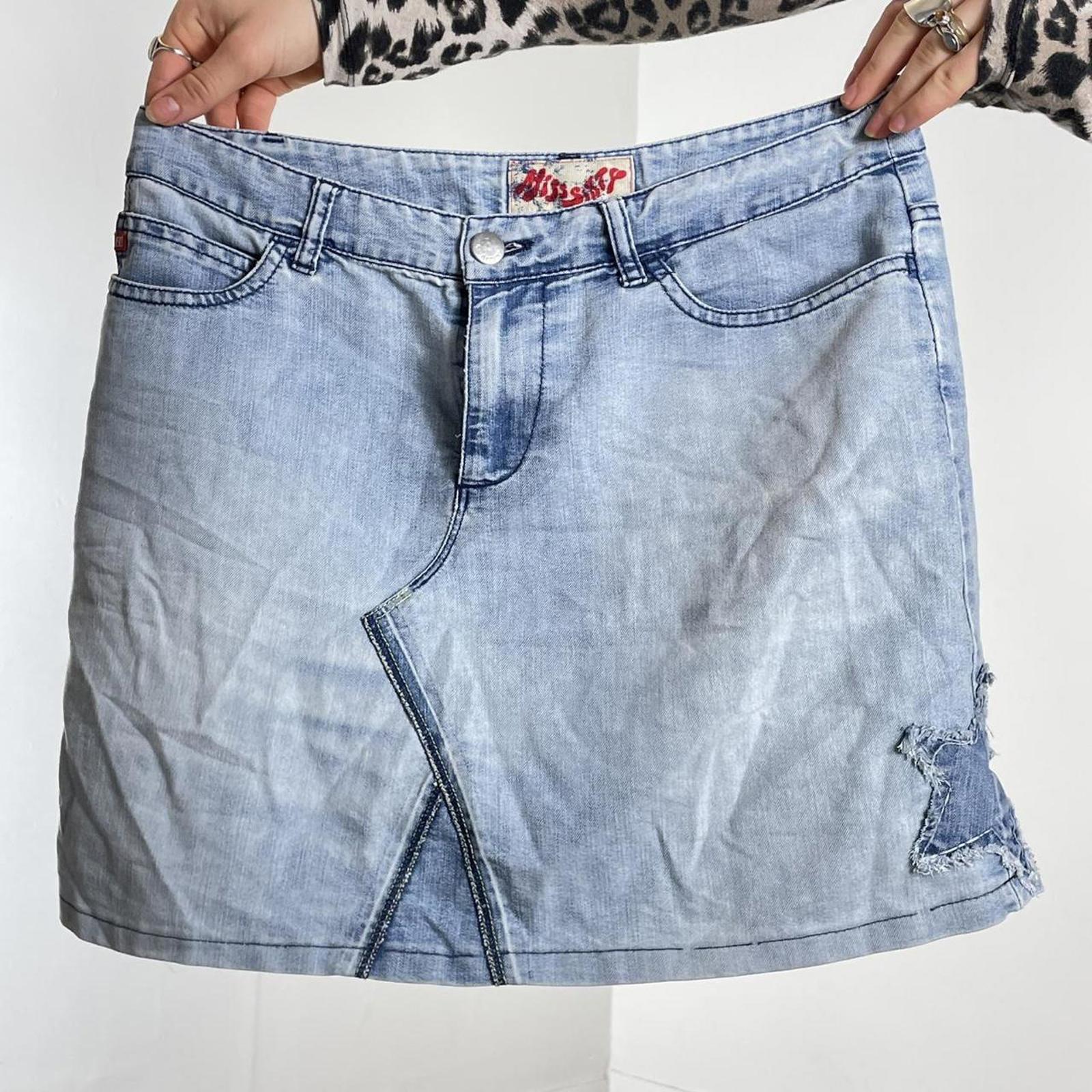 Y2k MISS SIXTY denim mini skirt with embroided star