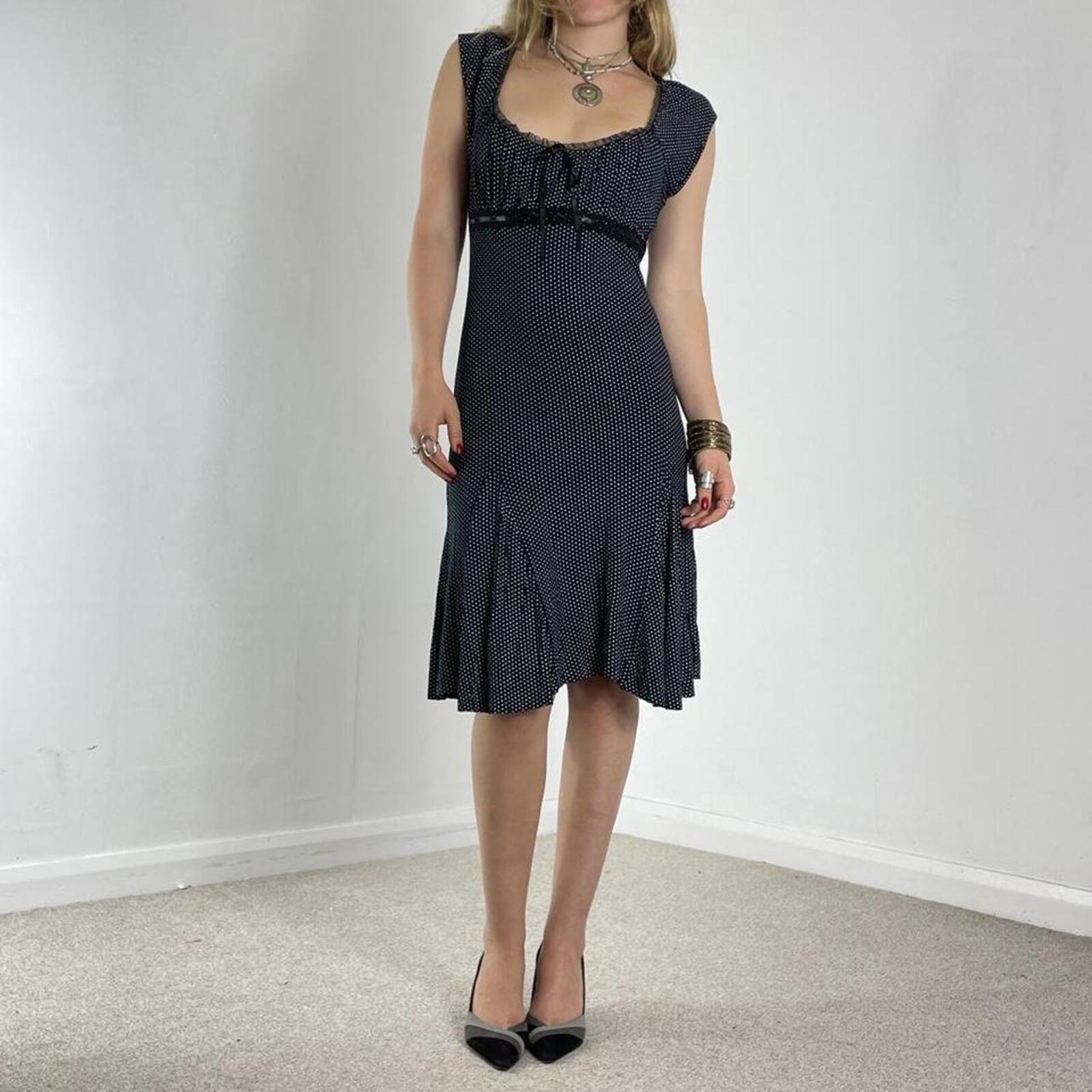 Polka dotted milkmaid flowy summer dress