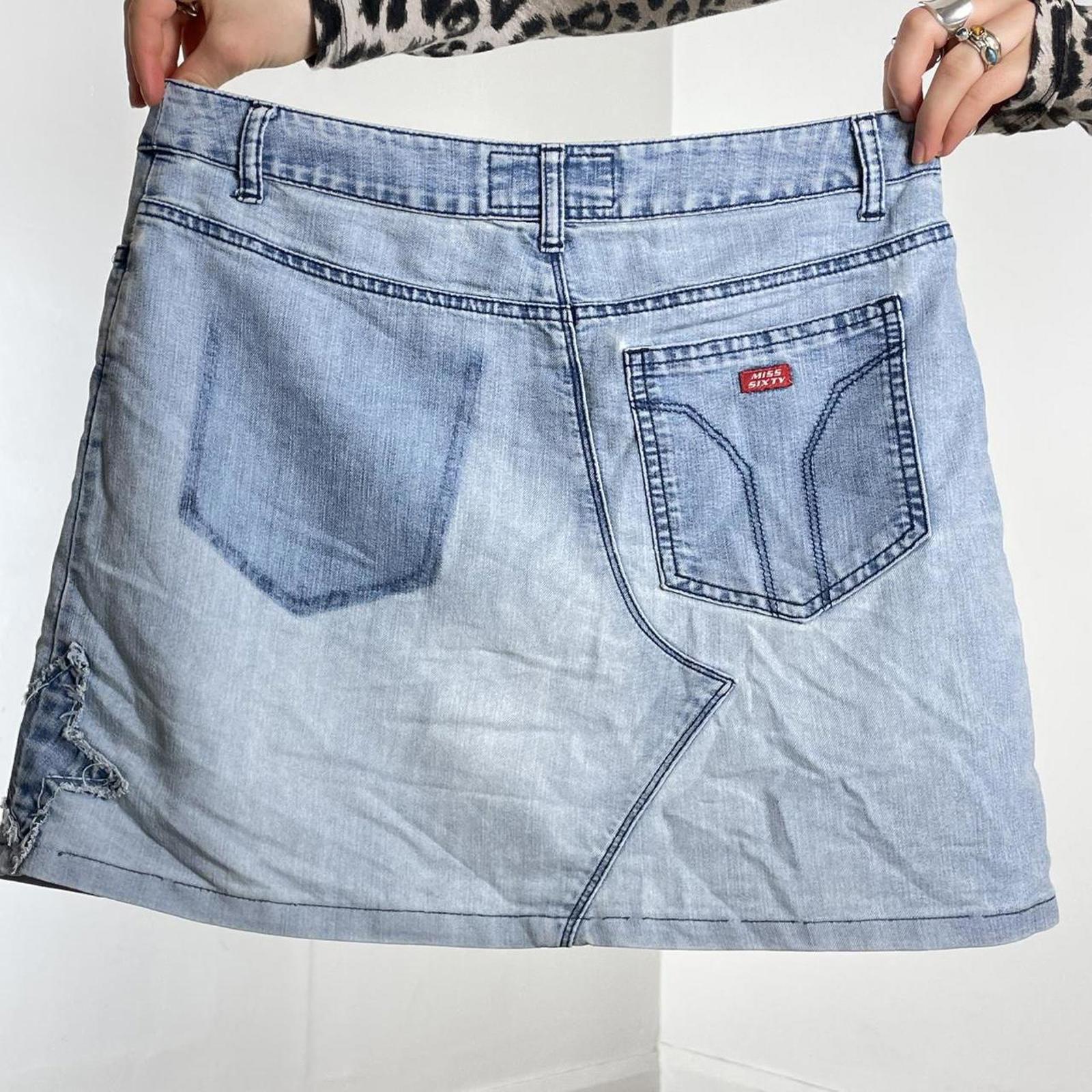 Y2k MISS SIXTY denim mini skirt with embroided star