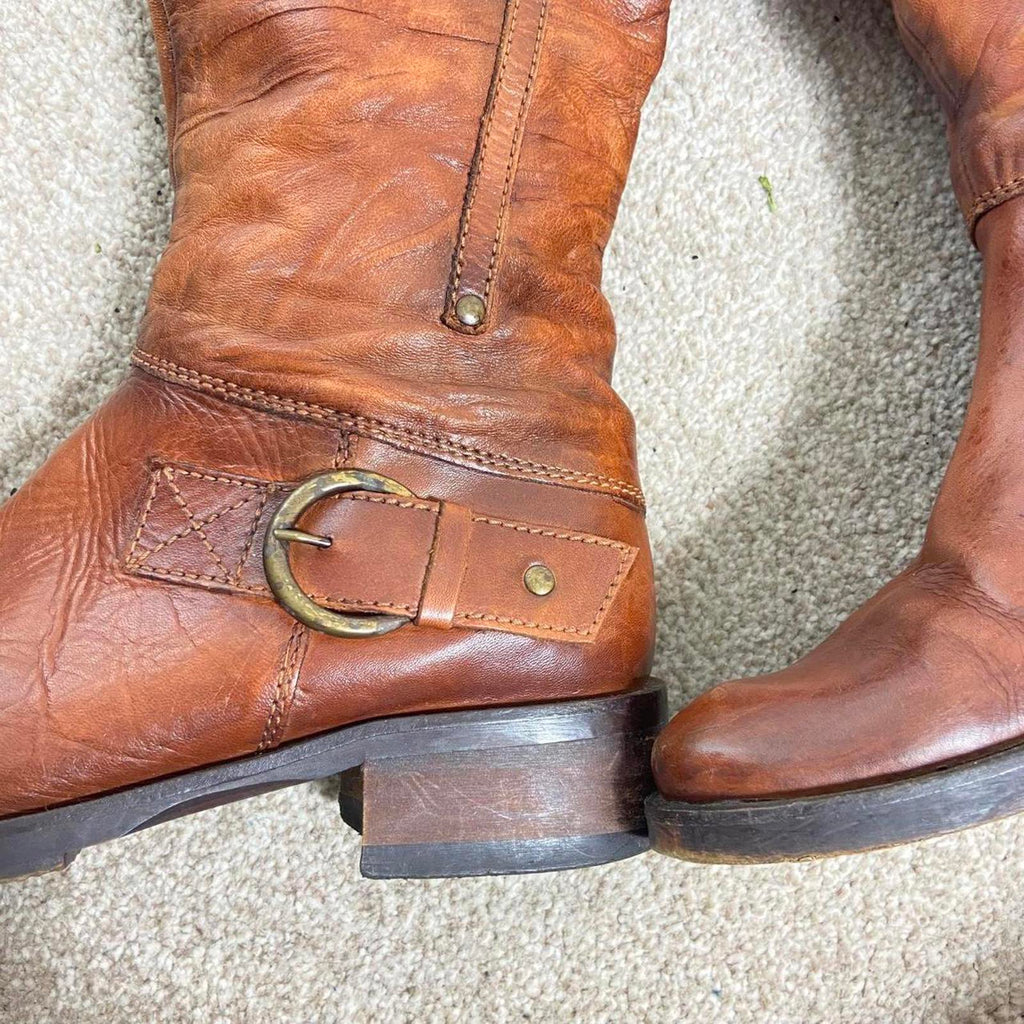 Vintage Redish brown biker boots
