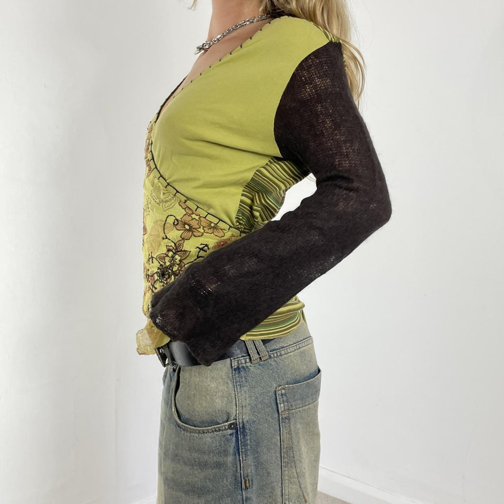 marlborough classics green and brown fairy core wrap top