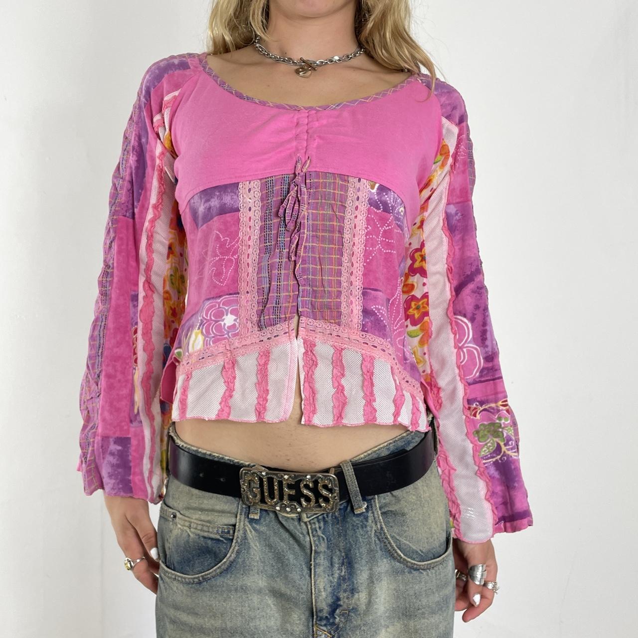 Fairycore pink long sleeve top