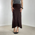 Vintage brown suade maxi skirt