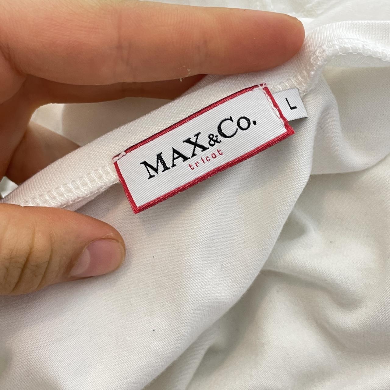 Max & Co. low-neck white long sleeve top