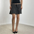 Tweed pleated avate garde mini skirt