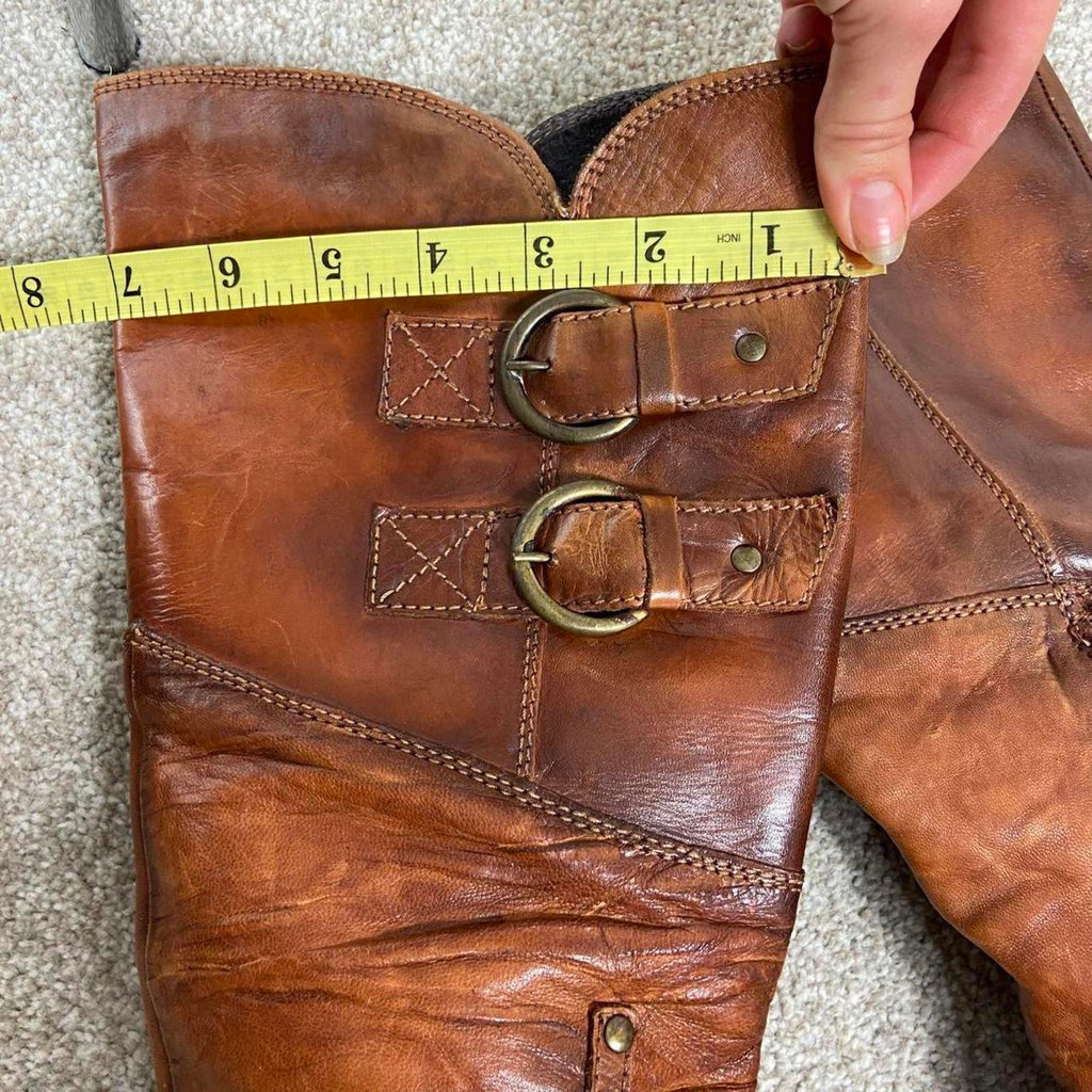 Vintage Redish brown biker boots