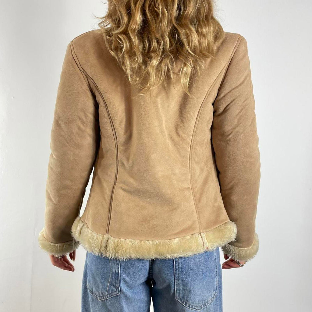 Bohemian cream/tan suede jacket