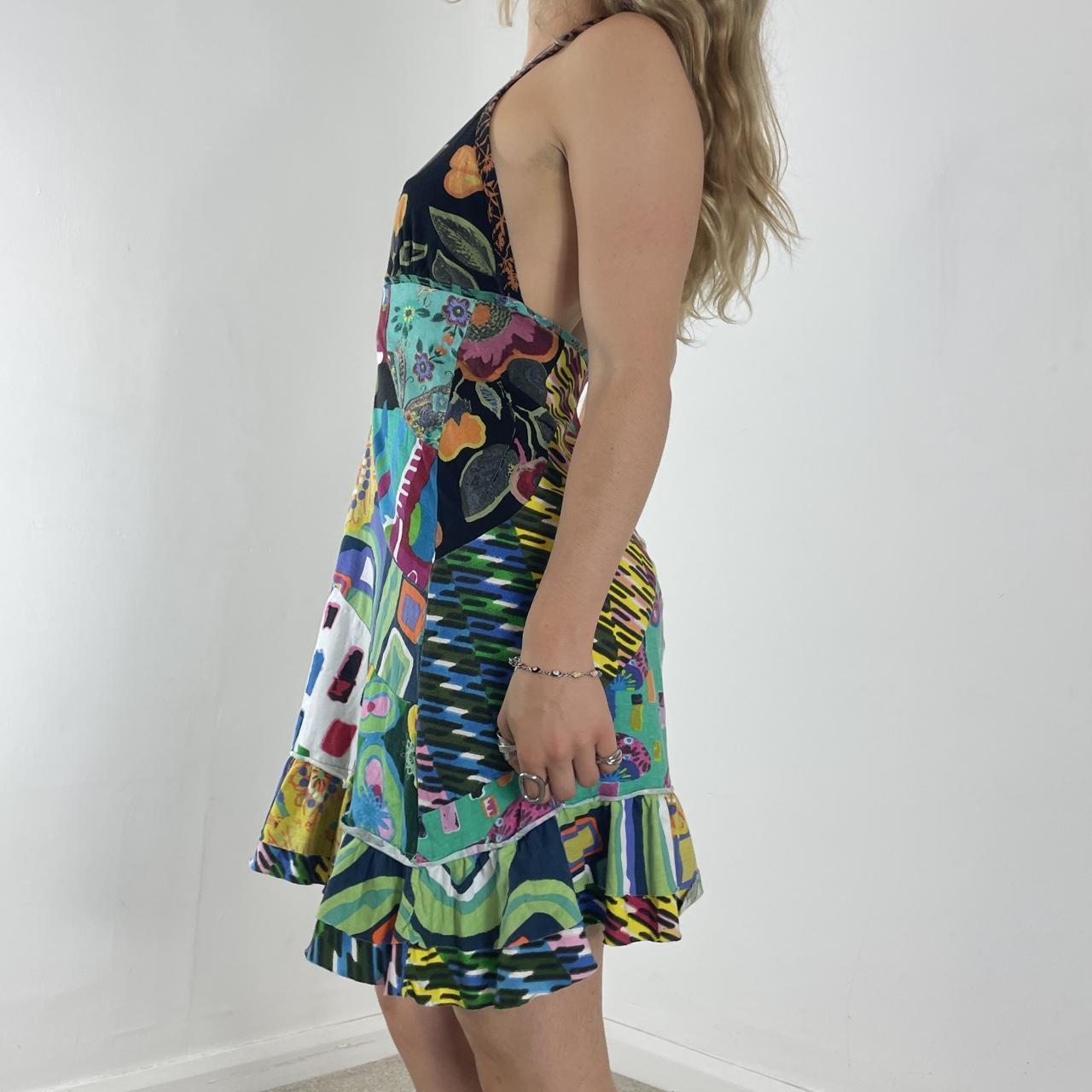 Desigual multi coloured halterneck mini dress