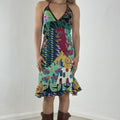 Desigual multi coloured halterneck mini dress