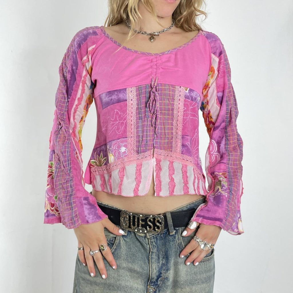 Fairycore pink long sleeve top