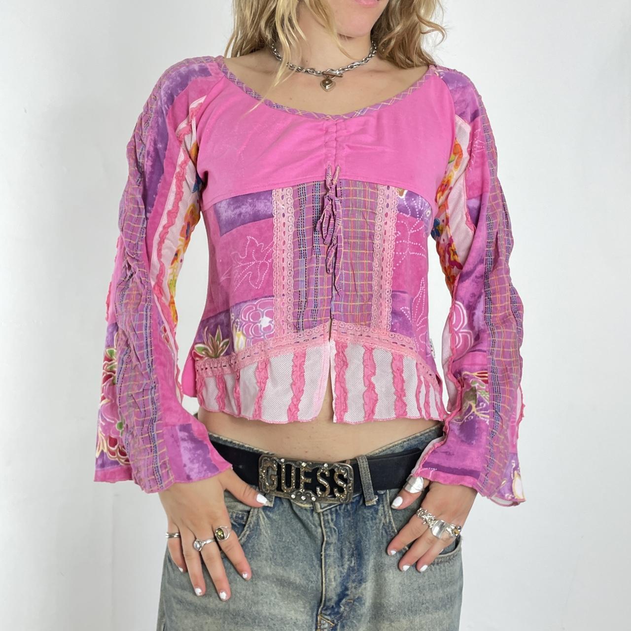 Fairycore pink long sleeve top