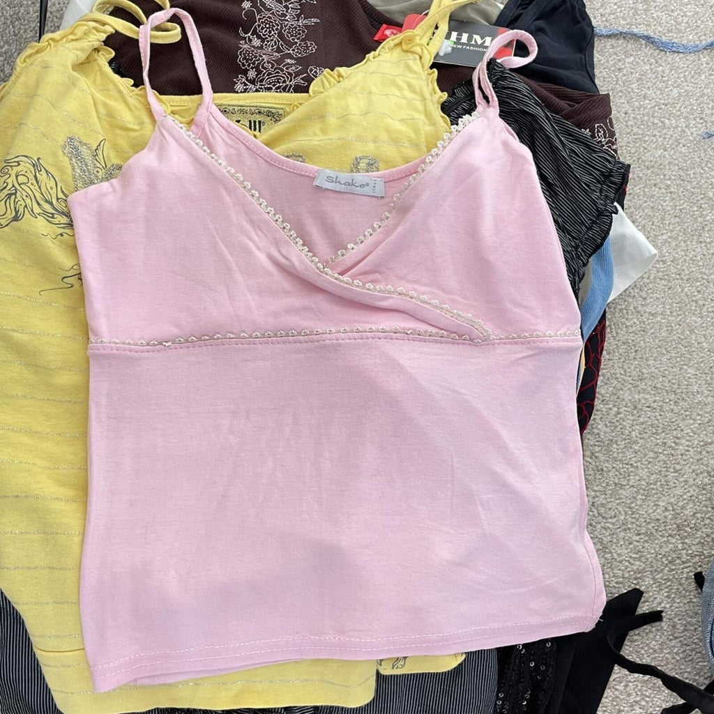Light pink lace cami top