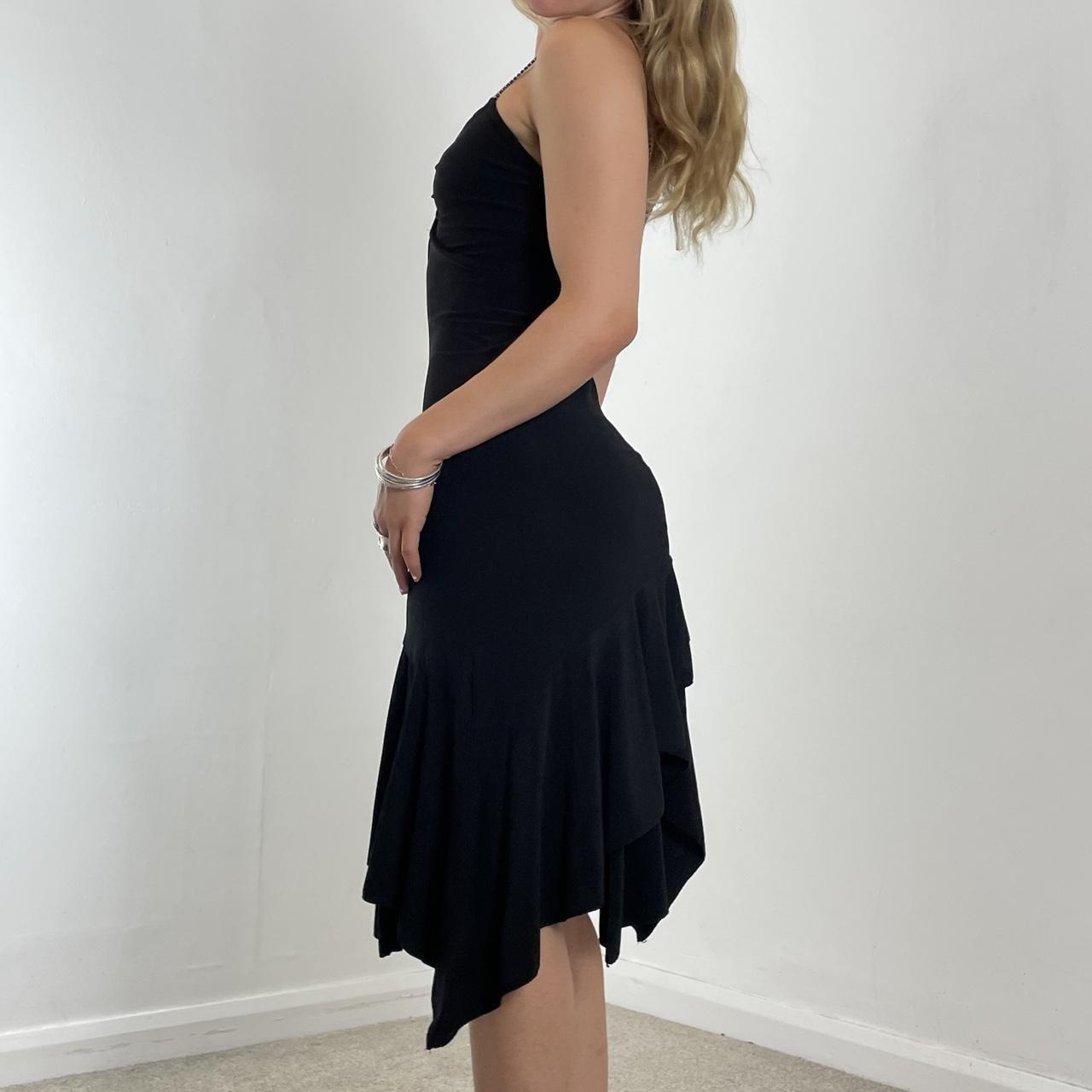 Fitted cut out black evening dress