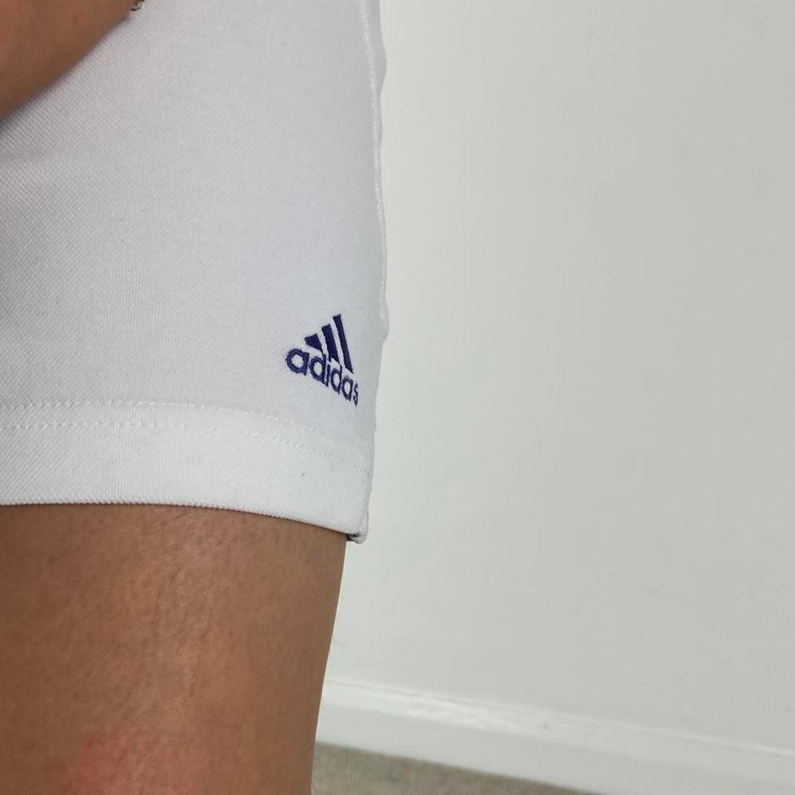 Italian adidas white and blue mini skirt