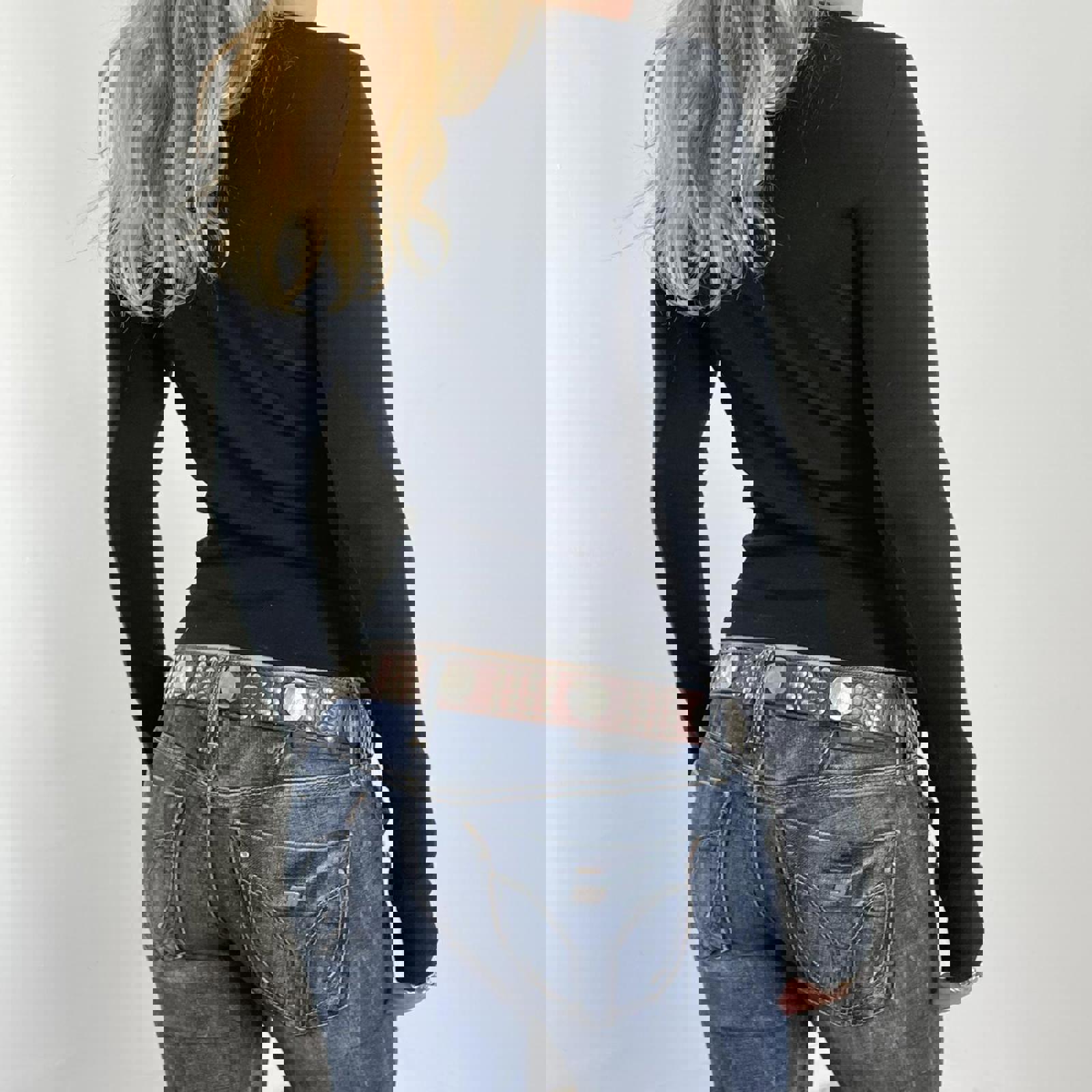 00's OXYN soft basic long sleeve top