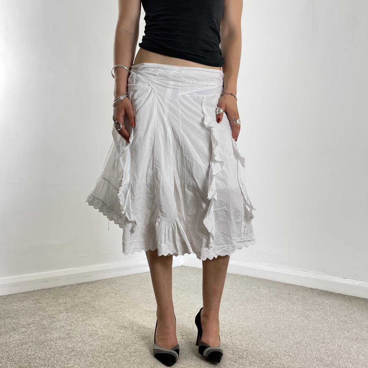Vintage full length teired maxi skirt with embroided details