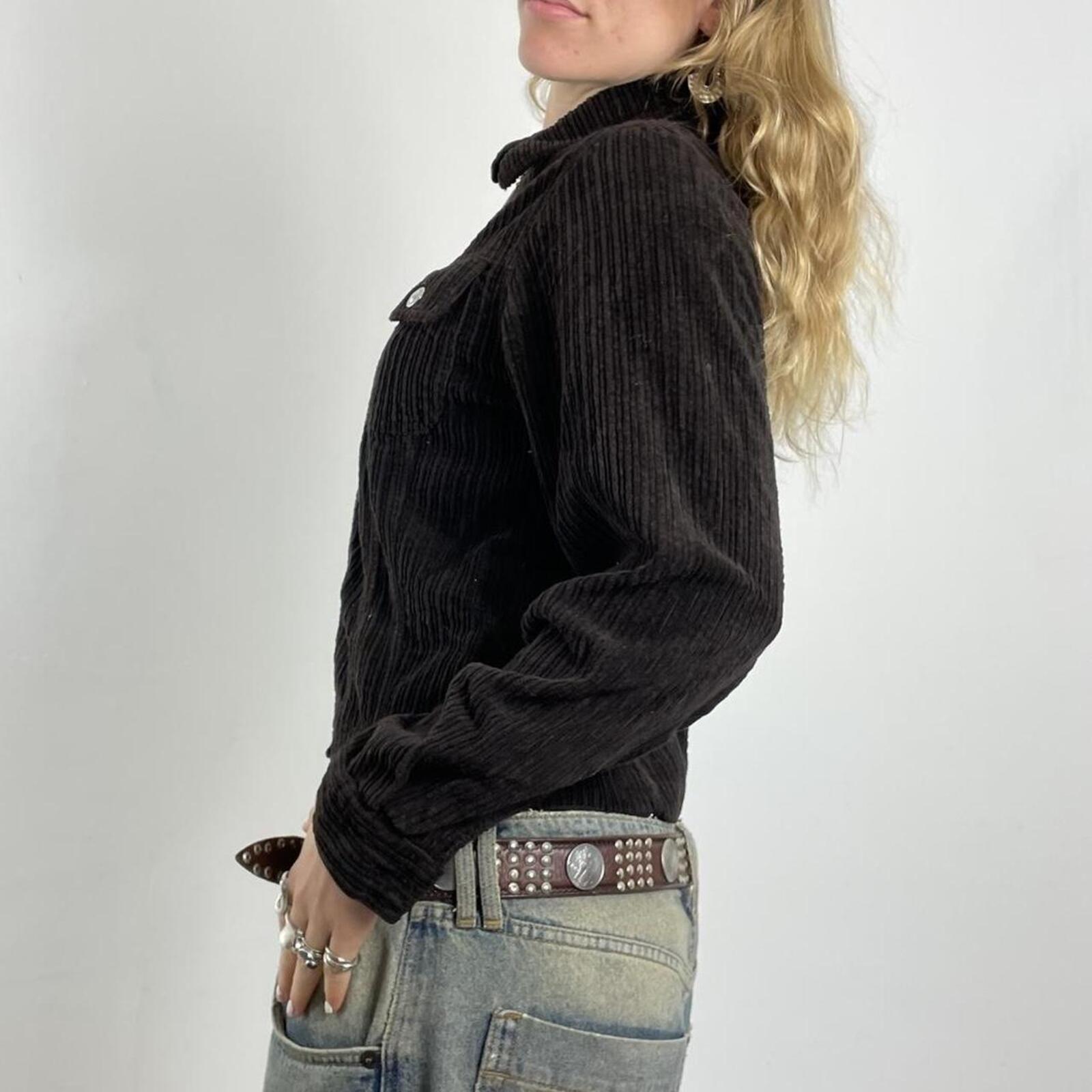 Brown cordury zip up jacket
