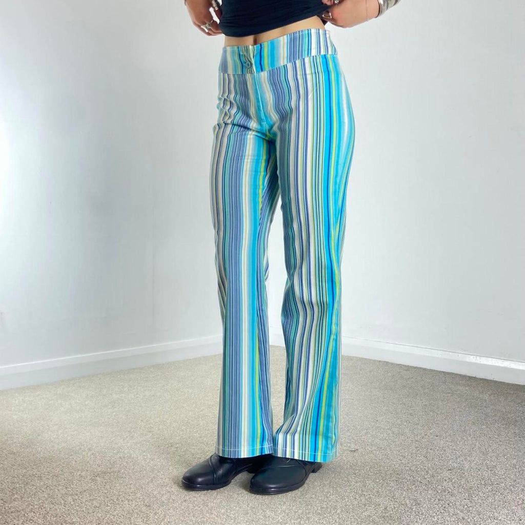 retro blue pinstriped trousers!
