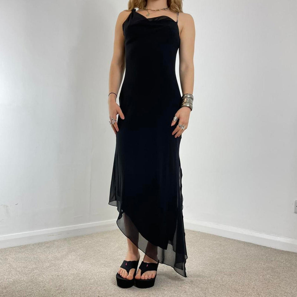 Black long evening dress