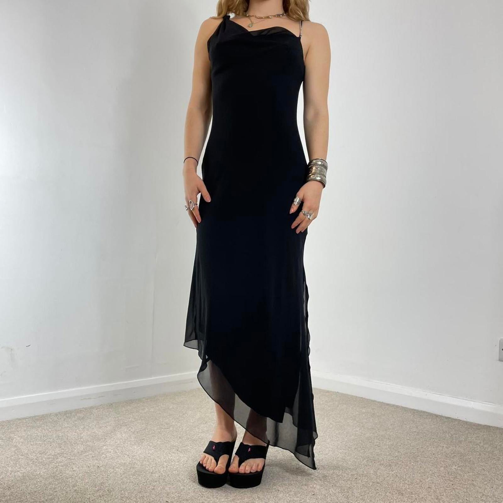 Black long evening dress