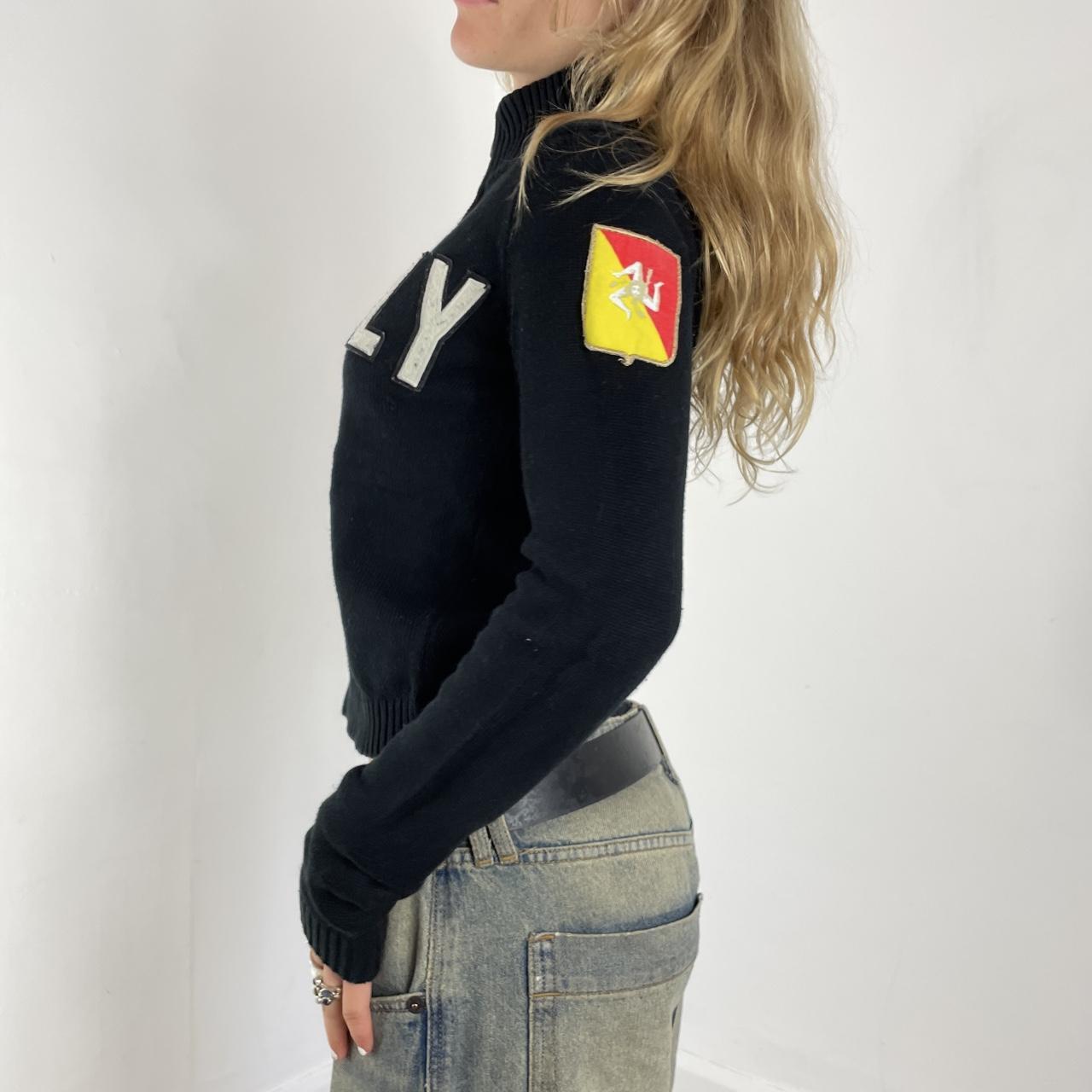 Knitted black SICILY spell out jumper