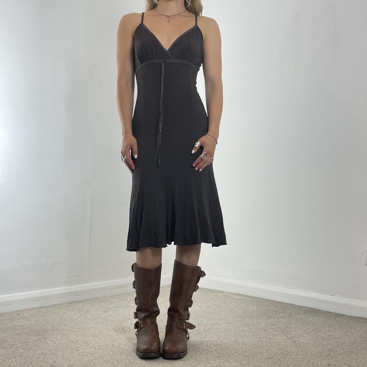 Vintage Brown soft midi dress