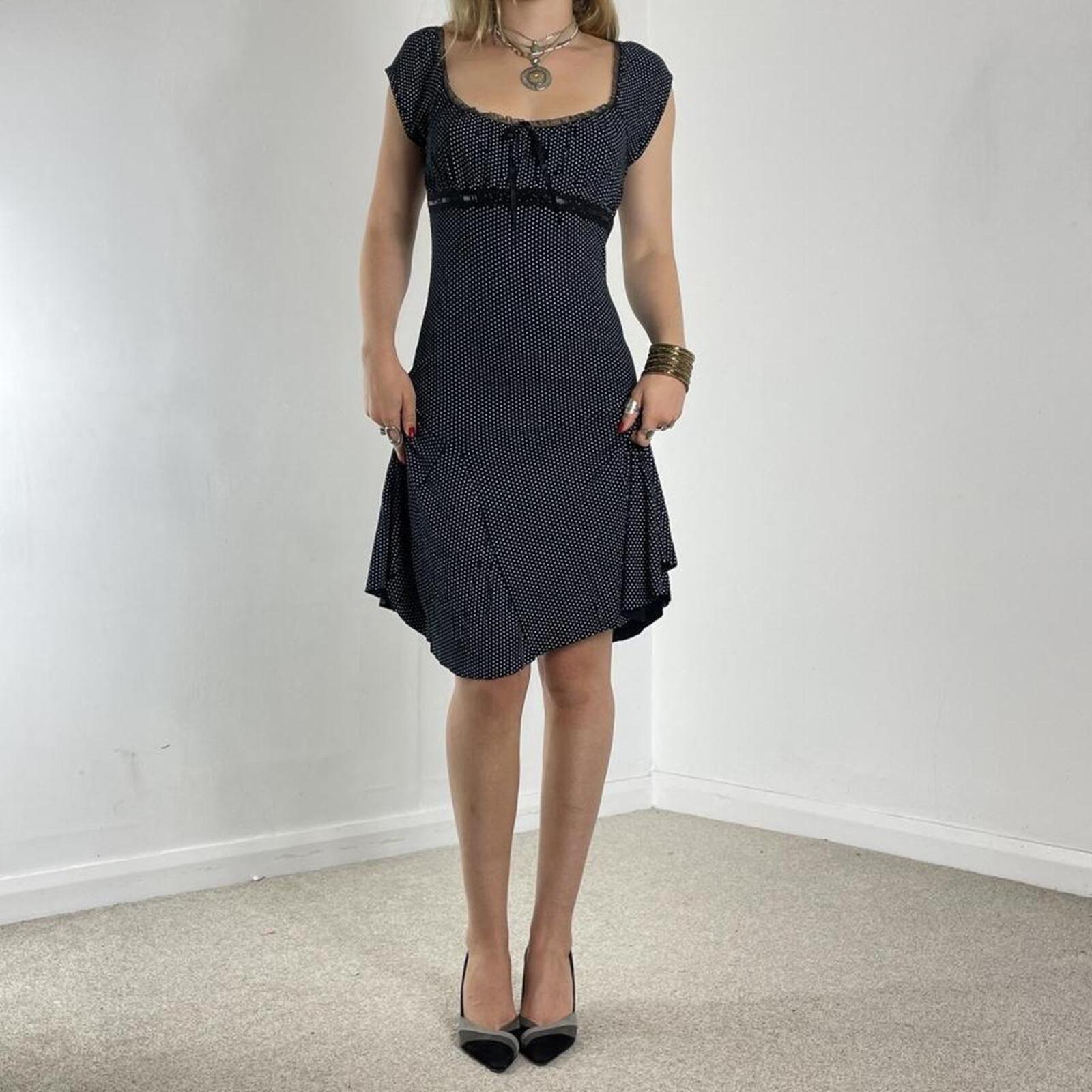 Polka dotted milkmaid flowy summer dress