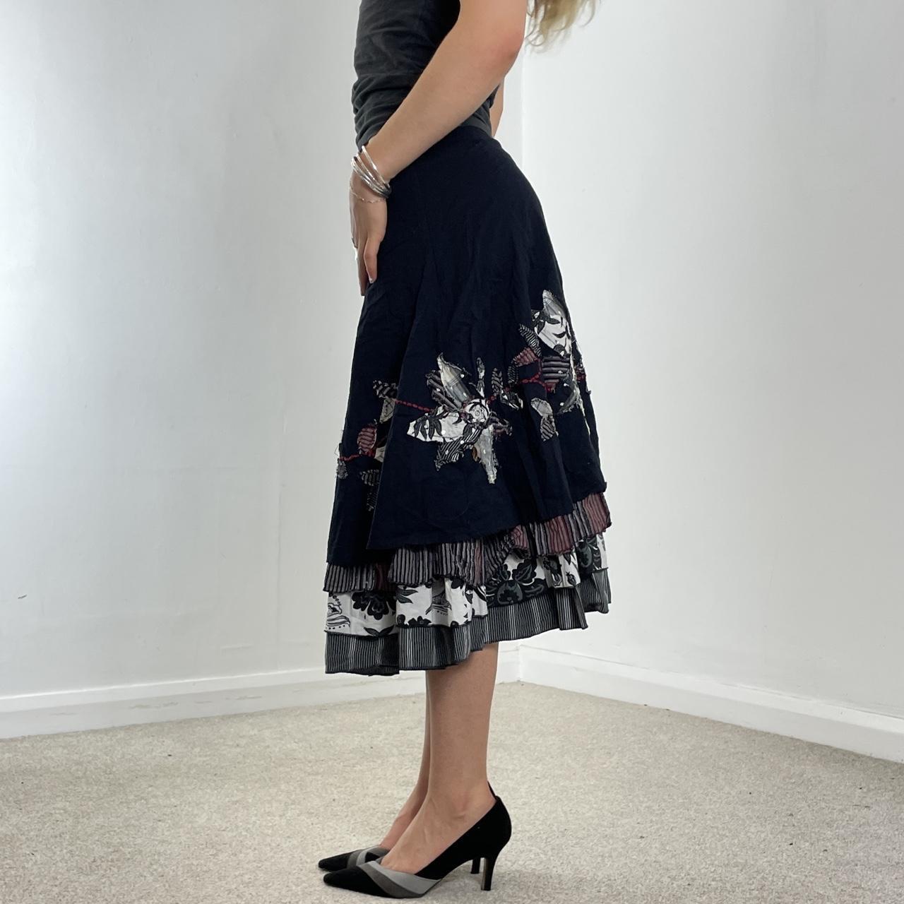 Vintage layred and embelllished maxi skirt