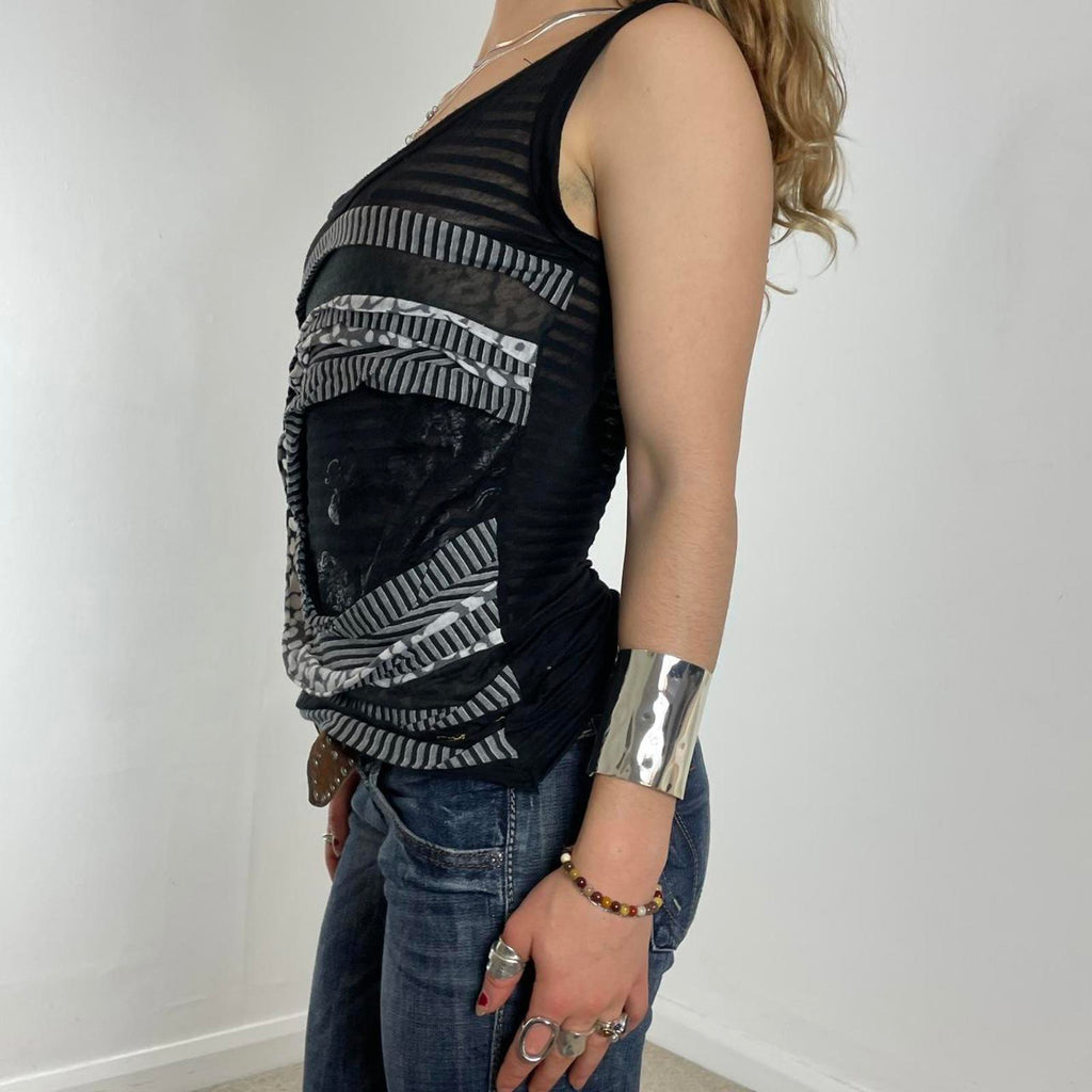 Desigual unique black embellished top