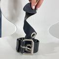 Adjustable belt with grommets black