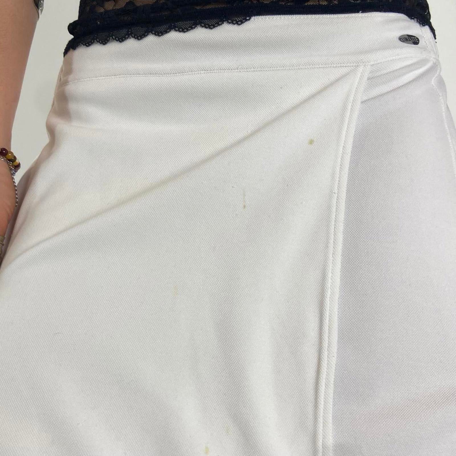 Italian adidas white and blue mini skirt