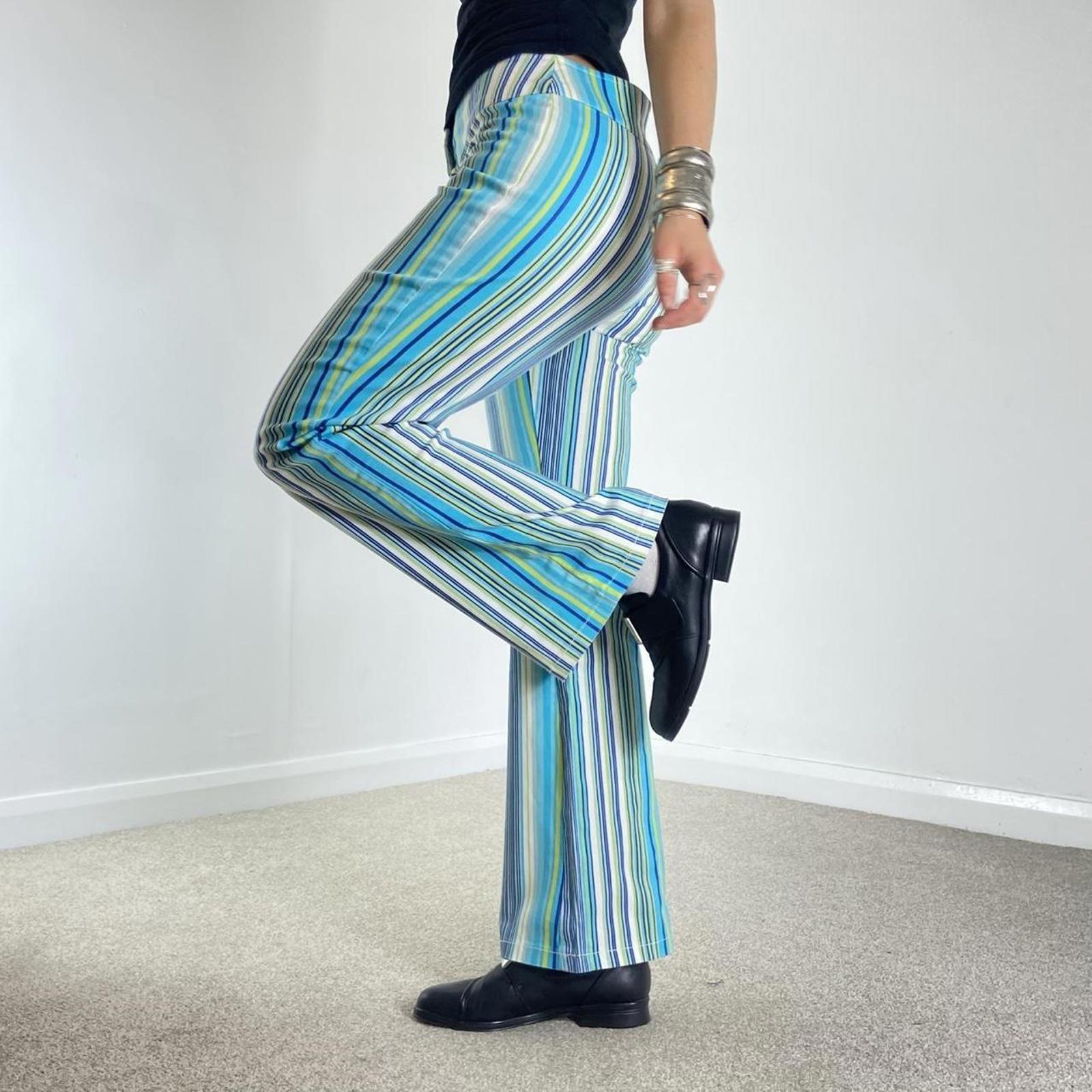 retro blue pinstriped trousers!