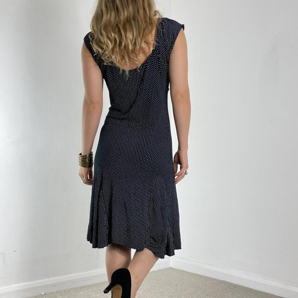 Polka dotted milkmaid flowy summer dress