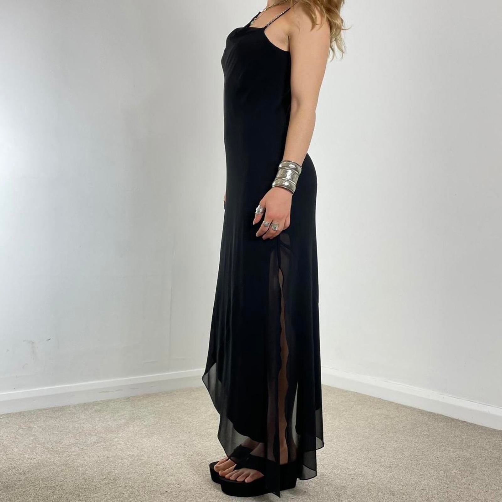 Black long evening dress