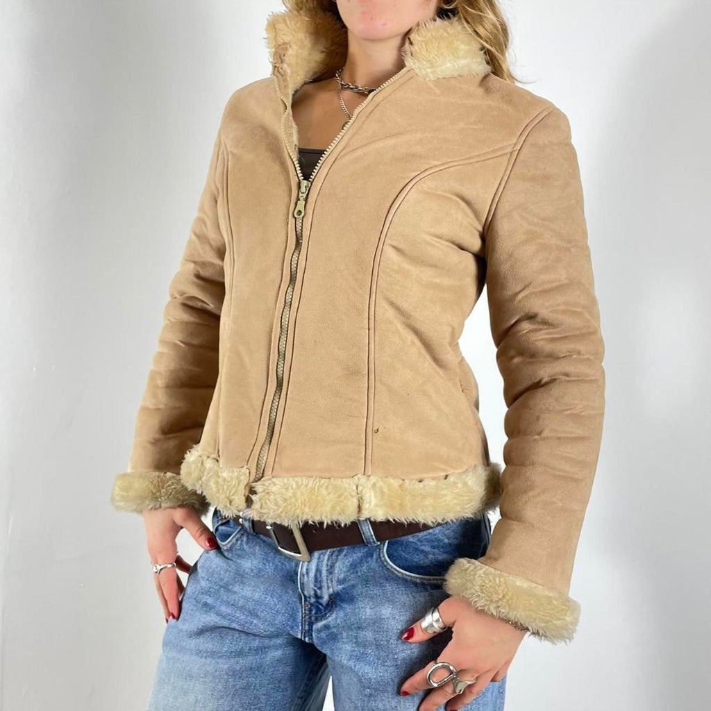 Bohemian cream/tan suede jacket