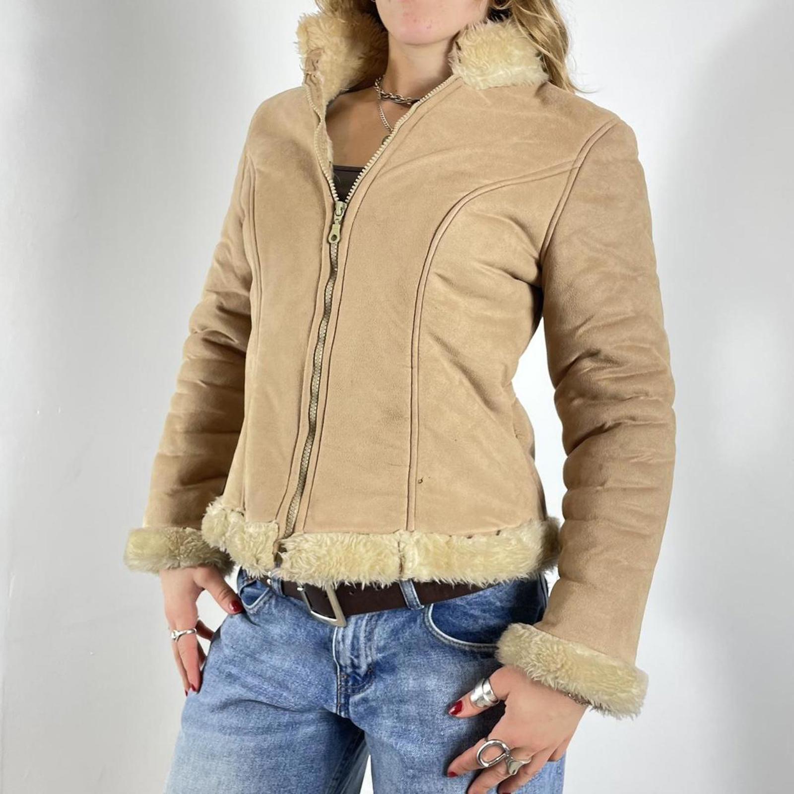 Bohemian cream/tan suede jacket