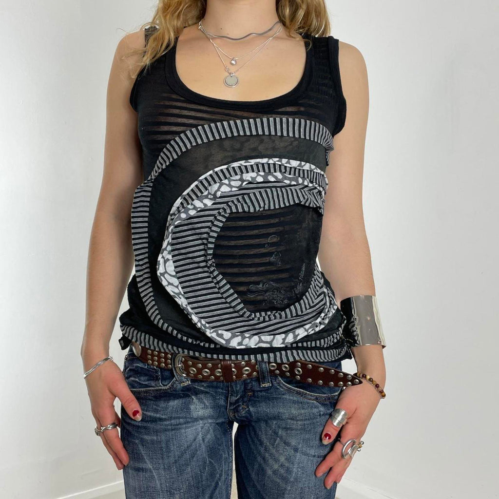 Desigual unique black embellished top