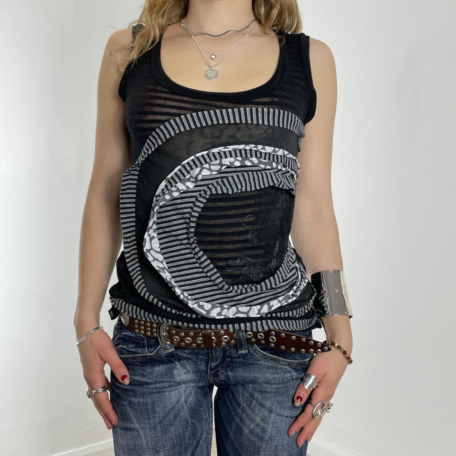 Desigual unique black embellished top